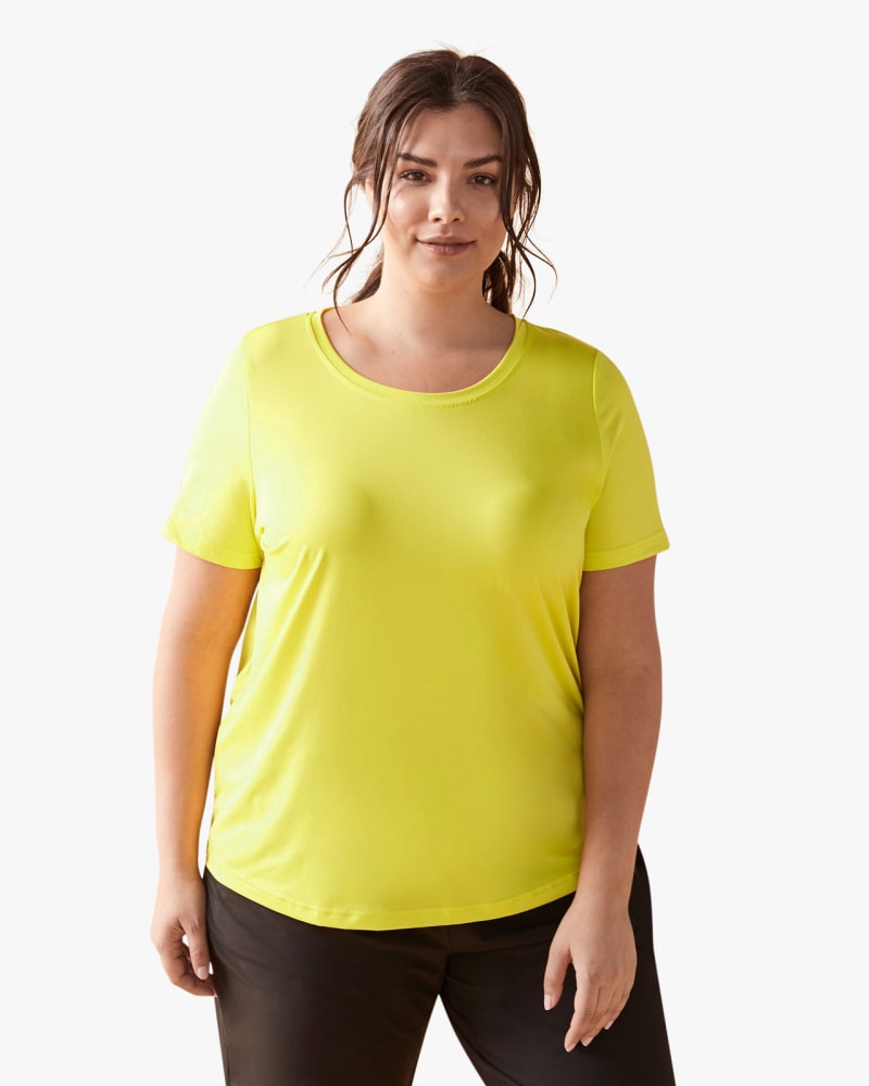 Front of plus size Aria Casual Knit Tee by ActiveZone | Dia&Co | dia_product_style_image_id:128454